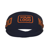 Custom Navy Orange Sports headband