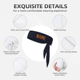 Custom Navy Orange Headband