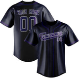 Custom Navy & Purple Colors Design Sports Baseball Jersey