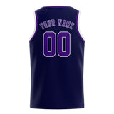 Custom Navy & Purple Colors Design Sports Basketball Jersey