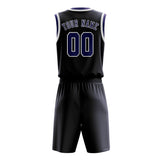 Custom Navy Purple Basketball Set