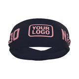 Custom Navy Light Pink Sports headband