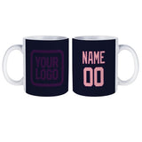 Custom Navy Light Pink Mug