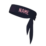 Custom Navy Light Pink Headband