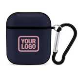 Custom Navy Light Pink AirPods Case