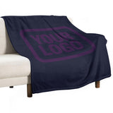 Custom Navy Purple Blanket