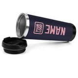 Custom Navy Light Pink Stainless Steel Water Cup