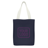 Custom Navy Light Pink Canvas Tote Bag