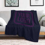 Custom Navy Purple Blanket