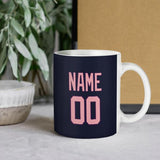 Custom Navy Light Pink Mug