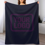 Custom Navy Purple Blanket