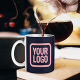 Custom Navy Light Pink Mug