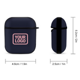 Custom Navy Light Pink AirPods Case