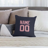 Custom Navy Light Pink Pillowcase
