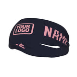 Custom Navy Light Pink Sports headband