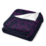 Custom Navy Purple Blanket