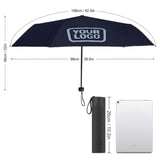Custom Navy Light Blue Automatic Umbrella