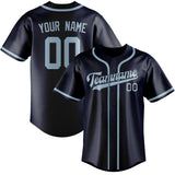 Custom Navy & Light Blue Colors Design Sports Baseball Jersey
