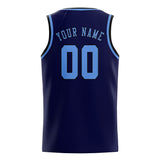 Custom Navy & Light Blue Colors Design Sports Basketball Jersey