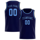 Custom Navy & Light Blue Colors Design Sports Basketball Jersey