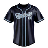 Custom Navy & Light Blue Colors Design Sports Baseball Jersey