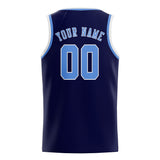 Custom Navy & Light Blue Colors Design Sports Basketball Jersey