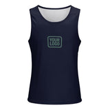 Custom Navy Blue Green Men's Tank Top