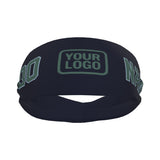 Custom Navy Blue Green Sports headband
