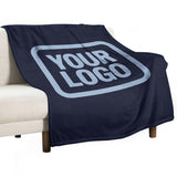 Custom Navy Light Blue Blanket