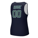 Custom Navy Blue Green Men's Tank Top