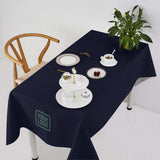Custom Navy Light Blue Square Table Cloth