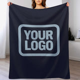 Custom Navy Light Blue Blanket