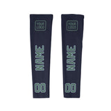 Custom Navy Blue Green Arm Sleeve