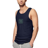 Custom Navy Blue Green Men's Tank Top