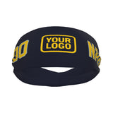 Custom Navy Gold Sports headband