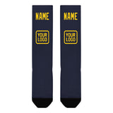Custom Navy Gold Knee-High Sock