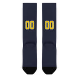 Custom Navy Gold Knee-High Sock