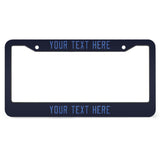 Custom Navy Sky Blue License Plate Frame