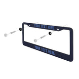 Custom Navy Sky Blue License Plate Frame