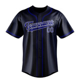 Custom Navy & Sky Blue Colors Design Sports Baseball Jersey
