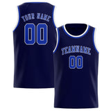 Custom Navy & Sky Blue Colors Design Sports Basketball Jersey