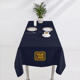 Custom Navy Sky Blue Square Table Cloth
