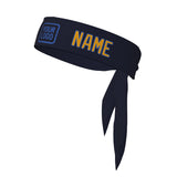 Custom Navy Yellow Headband