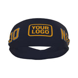 Custom Navy Yellow Sports headband