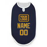 Custom Navy Yellow Pet Vest