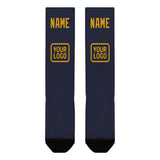 Custom Navy Yellow Knee-High Sock