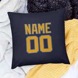 Custom Navy Yellow Pillowcase