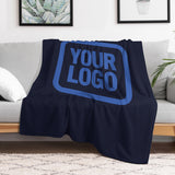 Custom Navy Sky Blue Blanket