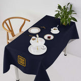 Custom Navy Sky Blue Square Table Cloth
