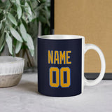 Custom Navy Yellow Mug